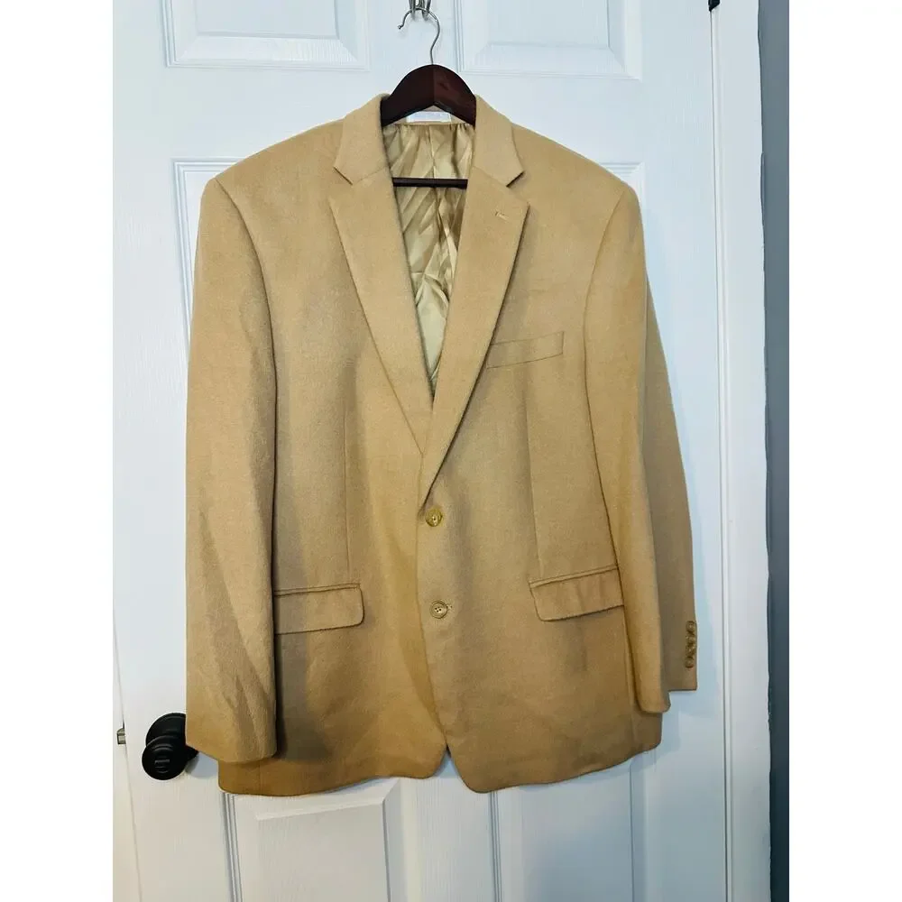 Lauren Ralph Lauren 100% Camel Hair Blazer Mens 46R Tan Sport Coat Canada